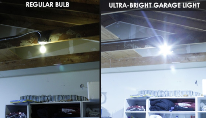 Ultra-Bright Triple Panel Garage and Ceiling Light: 6000 Lumens