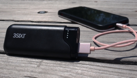Charge your phone easily on-the-go with this JetPak Power Bank by 3SIXT. This tiny power pack comes with a 4,000mAh battery to give your device more than one full charge! Use this to charge all of your devices such as phones, tablets, earbuds, mp3 players, and portable speakers.