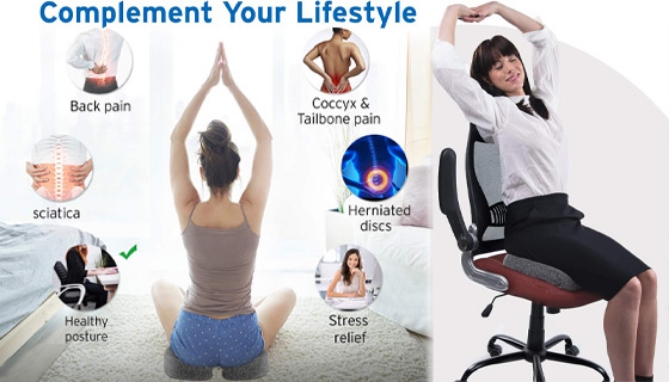 Picture 5 of Memory Foam Orthopedic Seat Cushion