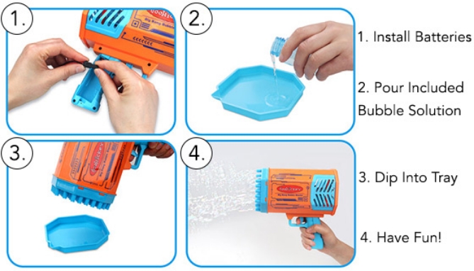 Picture 3 of Big Bang Bubble Blaster With Color Lights
