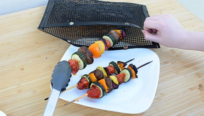 Picture 3 of Oven and Grill Mesh Bags: Reusable 2pk BBQ Pouches