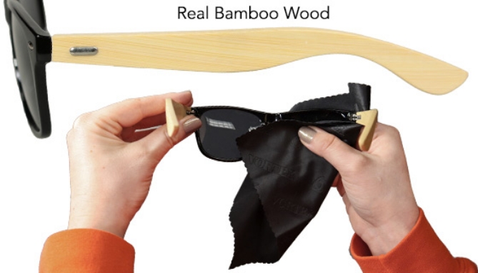 Real Bamboo Polarized Sunglasses Kit