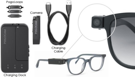 Never miss the opportune moment to capture a picture or video with the PogoCam; an HD camera and camcorder that attaches to your glasses or sunglasses.