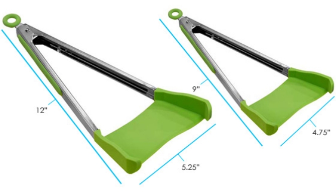 The Clever Tongs utensil is a highly versatile set of tongs that can be used to pick up a variety of foods.