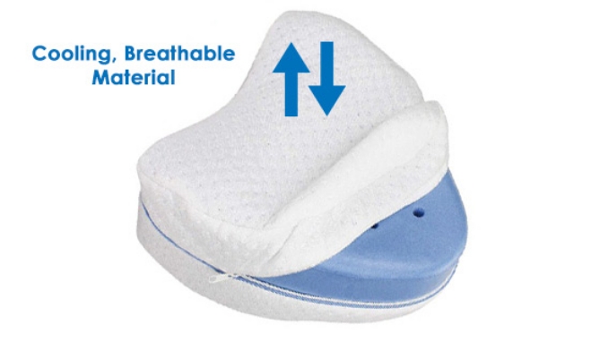 Picture 3 of Linear Leg Memory Foam Pillow - Align Your Spine While You Sleep!