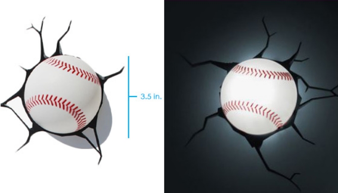 Picture 3 of 3DLightFX Wall-Mounted Mini Sports Nightlights