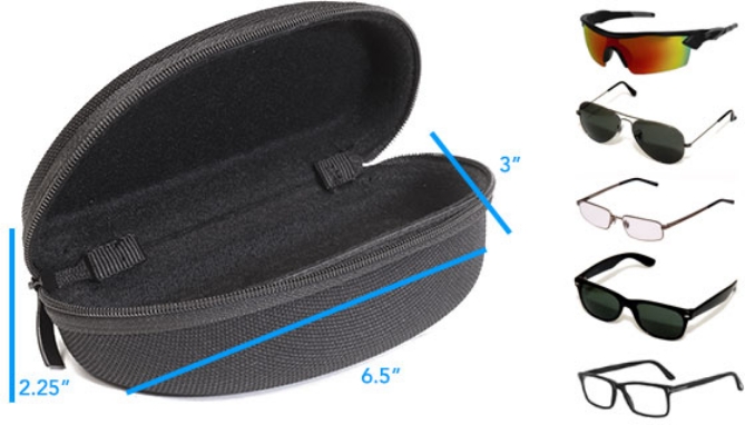 Originally made for the As Seen on TV BattleVision Sunglasses, we now can offer these additional hardshell carrying cases. Protect nearly any kind of sport glasses, sunglasses, prescription glasses, readers and more on the go.