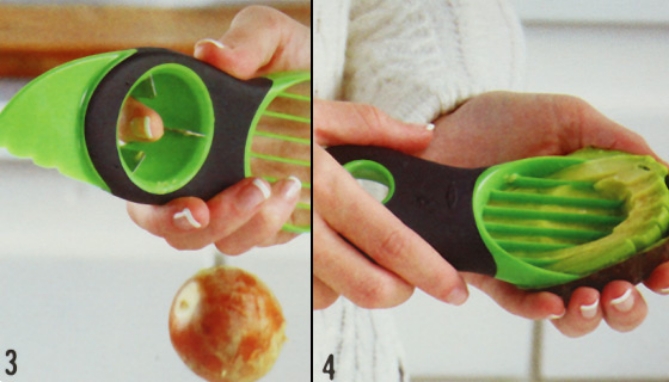 Picture 4 of 3-in-1 Avocado Tool: Split, Pit, and Slice!