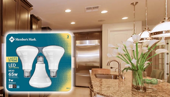 Here's a bright idea: dimmable flood light LED bulbs! Each bulb in this 3 Pk gives you 650 lumens of high-quality light with less than 1/8th of the energy use.