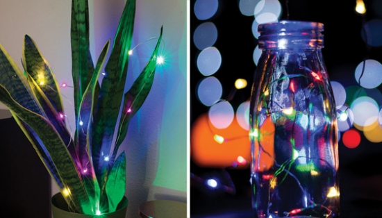 Turn empty bottles of wine into a unique, stunning home decor piece. This look-a-like cork top has 15 colored LEDs that will light up any standard glass bottle. All you have to do is feed the lights into the bottle, pull the tab, turn them on and that's it!
