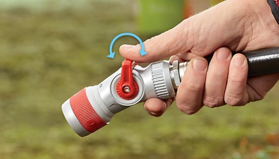 The Gilmour Pro Hose Nozzle is the perfect tool to have on hand for when you need to water your lawn, garden or even wash your car.