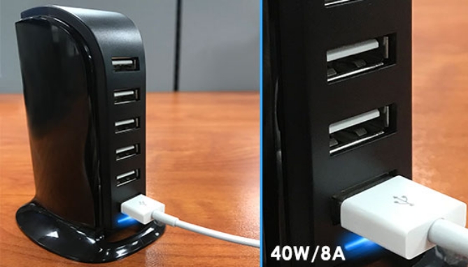 Picture 3 of 6 Port InstaCharge USB Tower