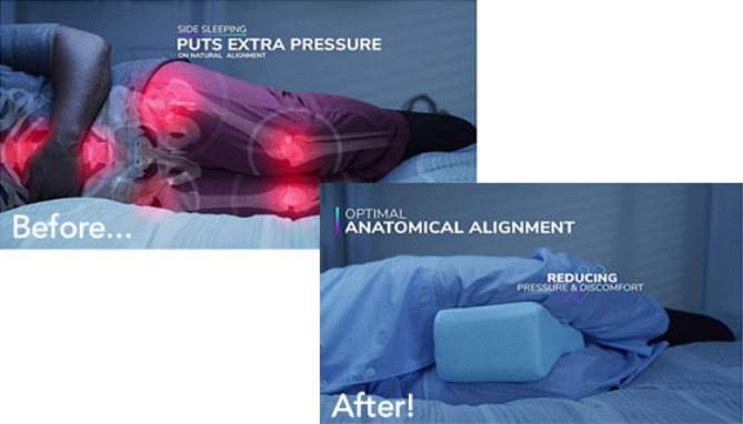 Picture 3 of Clever Cool Cooling Knee Pillow with Charcoal-Infused Memory Foam