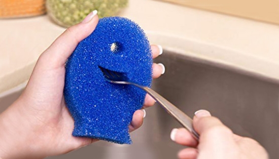 Clean everything from delicate dishes to the caked on grime of pans with one non-scratching scrubber: the DishFish.