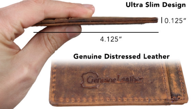 Picture 3 of Vintage Slim Credit Card Wallet with Built-In RFID Protection