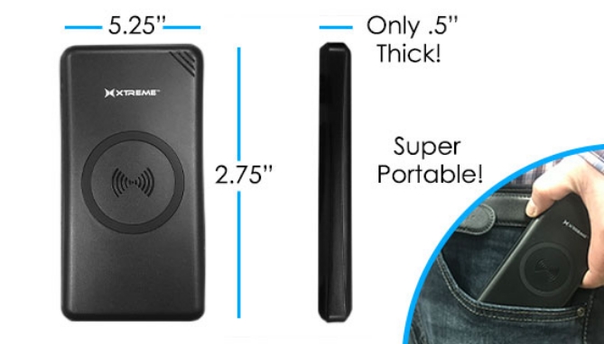 Picture 8 of 10,000mAh Wireless Charger Power Bank with USB Outlet