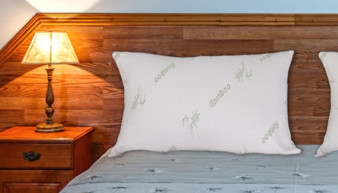 Picture 4 of Quilted Bamboo Luxury KING Pillow w/ Individual Pieces of Memory Foam Filling