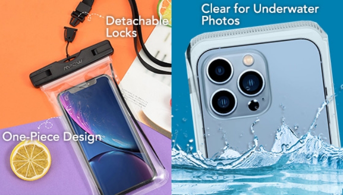 Picture 4 of MPOW Waterproof Bags for Smartphones 2pk