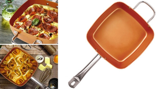 Picture 9 of 4-pc Square Copper Cookware Pan Set