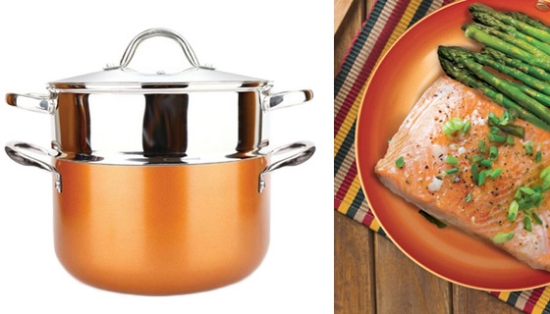 Just like As Seen On TV Copper Chef or Red Copper Pan Sets but 1/2 price. Copper Cookware Set includes Copper Frying Pan, Copper Sauce Pan, Copper Casserole Pan, Steamer.