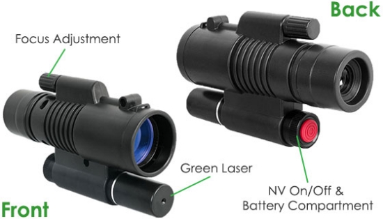This tactical grade monocular has a full 8X magnification that gives you a sharp, up-close look of distant objects; and the field of view is 430ft @1000 yards range.