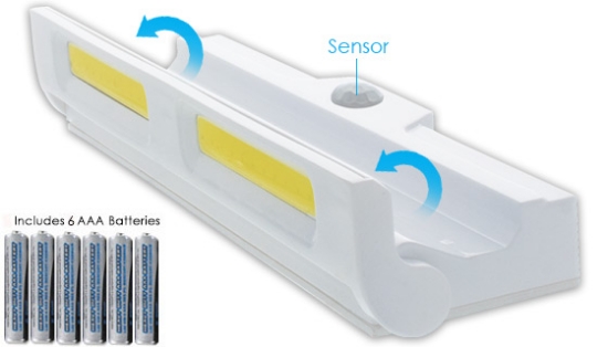 Let there be light with a 2-pack of stick-anywhere <strong>Swivel Sensor Light Bars</strong> from i-Zoom! These are not accent lights. These are bright COB LEDs designed to light up dark areas for safety and convenience.
