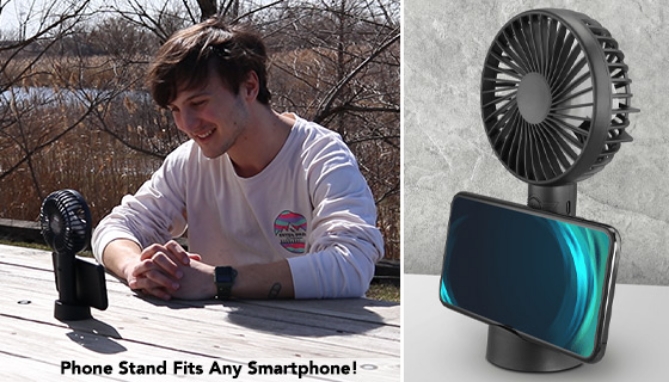 Picture 5 of Rechargeable USB Fan with Phone Stand
