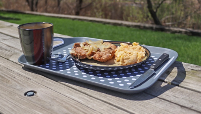 Picture 5 of  Non-Slip Serving Tray With Silicone Grips - No More Spills!