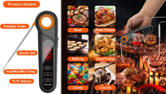 Deluxe Digital Food Thermometer with Plug-In Probe