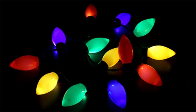 Picture 4 of Flashing Christmas Light Bulb Necklace