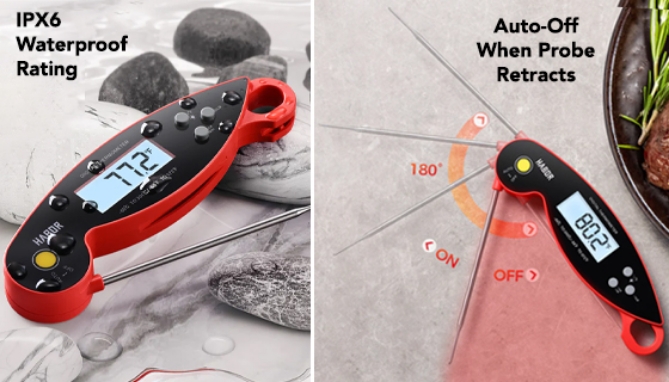 Cook better and more accurately with the Instant Read Foldable Meat Thermometer.