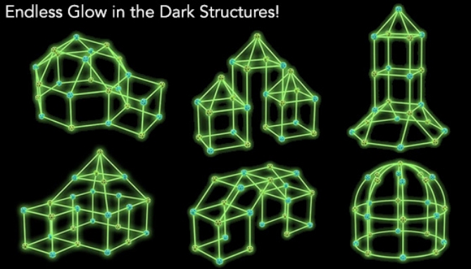 Glow-in-the-Dark Creative Fort Building Set - 86 Pieces