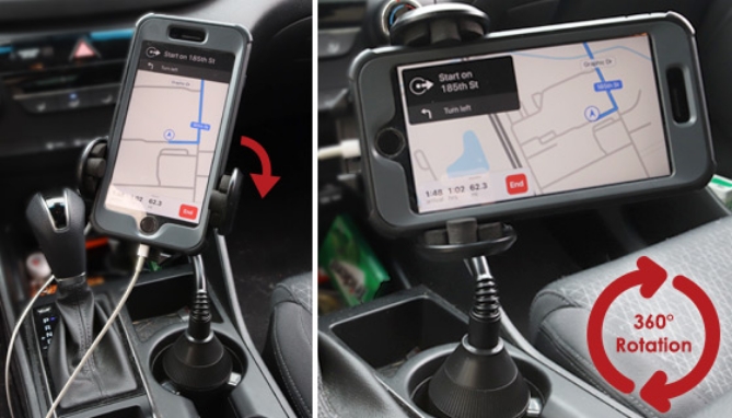Picture 6 of Armor All Gooseneck Cup Holder Phone Mount