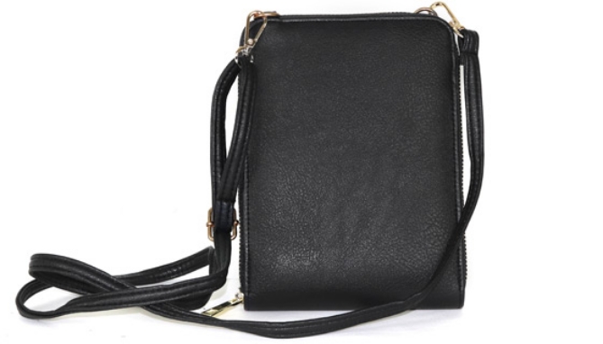 Here's a great addition to your purse collection, the Black Crossbody Purse by Urban Energy. Casual, functional, and just the right size to fit what you need for the day or wherever the night takes you.