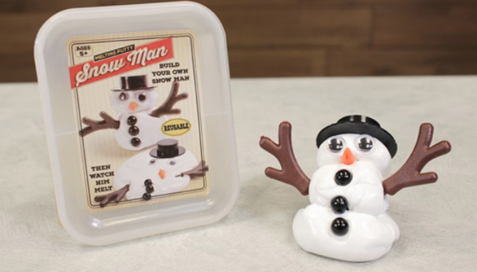 Build your very own indoor snowman and watch him melt before your very eyes! This kit contains everything you need to construct a customized snowman!