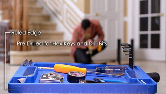 The Flexmat is a flexible tray that can be used for all kinds of things around the house. Whether you do heavy mechanic work, delicate crafts, or just need a spot for your odds and ends, the Flexmat keeps all your items visible and within reach.