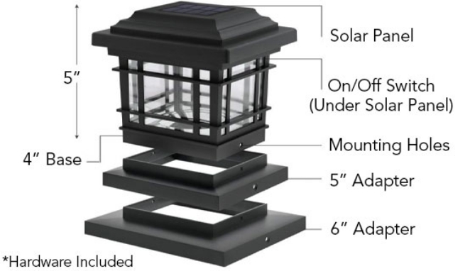 Light up your yard and the night with a few of these handsome, no-maintenance <strong>Post and Landscape Solar Lights</strong>. If you have a front fence, back fence, garden fence or deck fence with square posts, these solar landscape lights will make a charming and hassle-free lighting option.