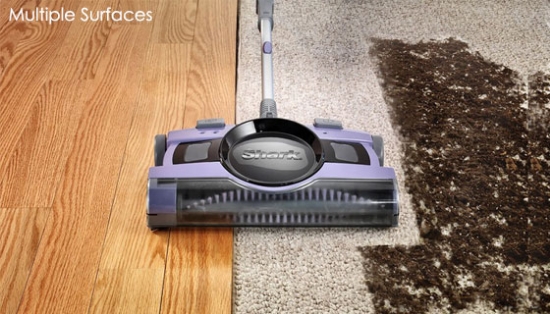Keep your floors and carpets clean with the fully refurbished Shark 2-Speed Cordless Floor and Carpet Sweeper. Featuring two powerful cleaning modes, this Shark glides across the floor picking up everything from tiny grains of dirt to large bits of food like cereal.