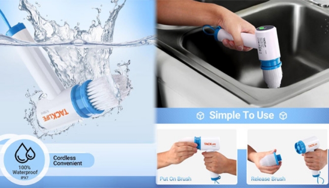Picture 5 of Handheld Power Spin Scrubber & Accessories