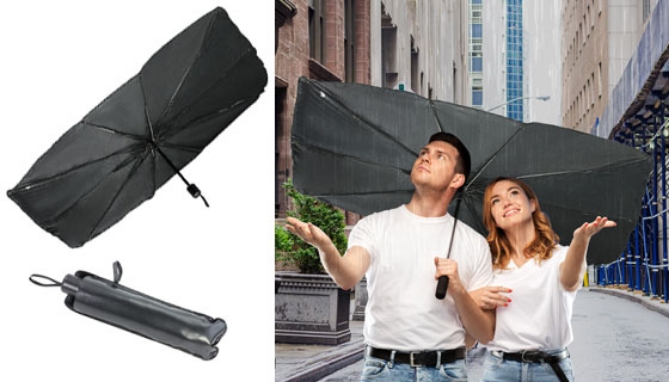 Picture 3 of Car Windshield Umbrella Buddy: The Ultimate Pop-Up Sunshade