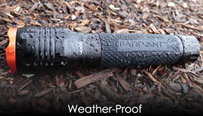 4000 Lumen Tactical Flashlight - w/ 9 FREE Batteries - Forest Filling Brightness!