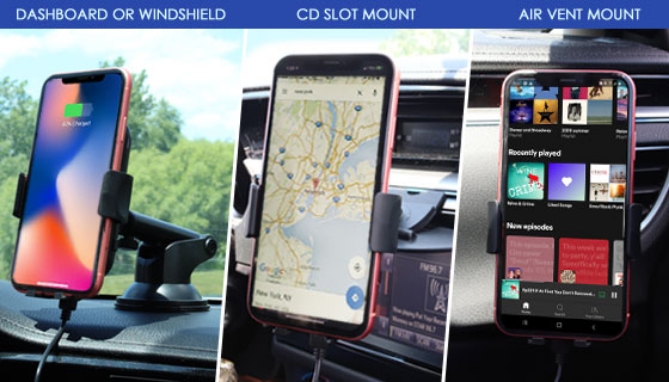 Picture 4 of Wireless Car Charging Mount Bundle with AutoGrip Clamp