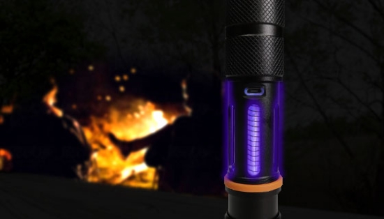 This super bright LED flashlight offers 1000 lumens to illuminate your surroundings. Operate the light through an easy to use rubberized button on the bottom. With a light soft press, you can quickly cycle between 4 powerful beam settings: Max, Low, Strobe, and Bug Zapper!