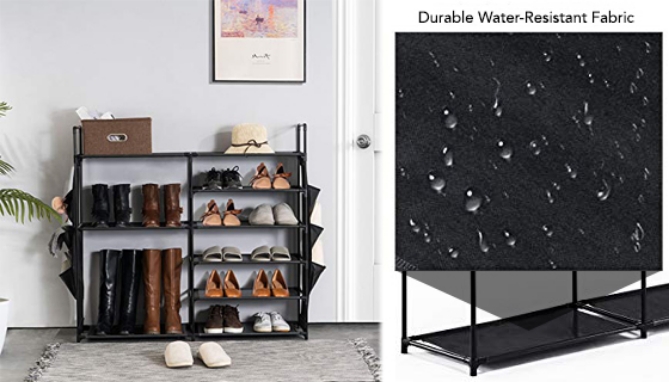 Keep your shoes from piling up and get them organized with the 6-Tier Shoe Rack by YOUDESURE.