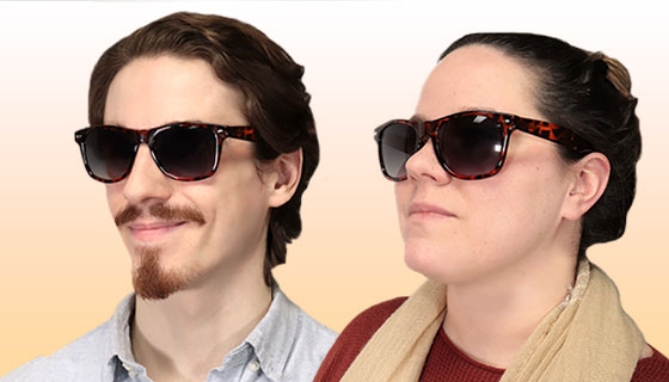 Picture 5 of Foldable Tortoise Shell Sunglasses with Travel Case