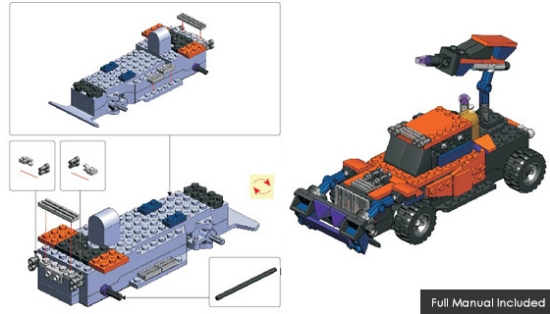3-in-1 Constructechs RC Vehicles - Compatible with Legos
