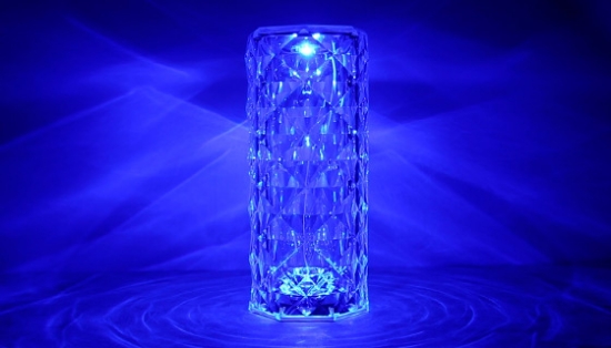 Rechargeable Rose Crystal-Style 3D Diamond Color Changing LED Lamp