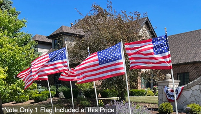 Picture 4 of American Flag - 3x5 Foot (Standard Size) - Limit of 8