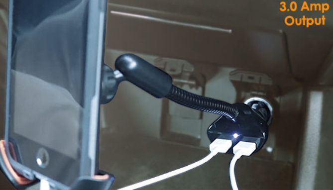 Picture 4 of Power Gooseneck Phone Mount with Dual USBs by Armor All
