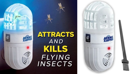 Eliminate flying insects and scare away and pesky rodents with the Atomic Zapper by Bulb Head!